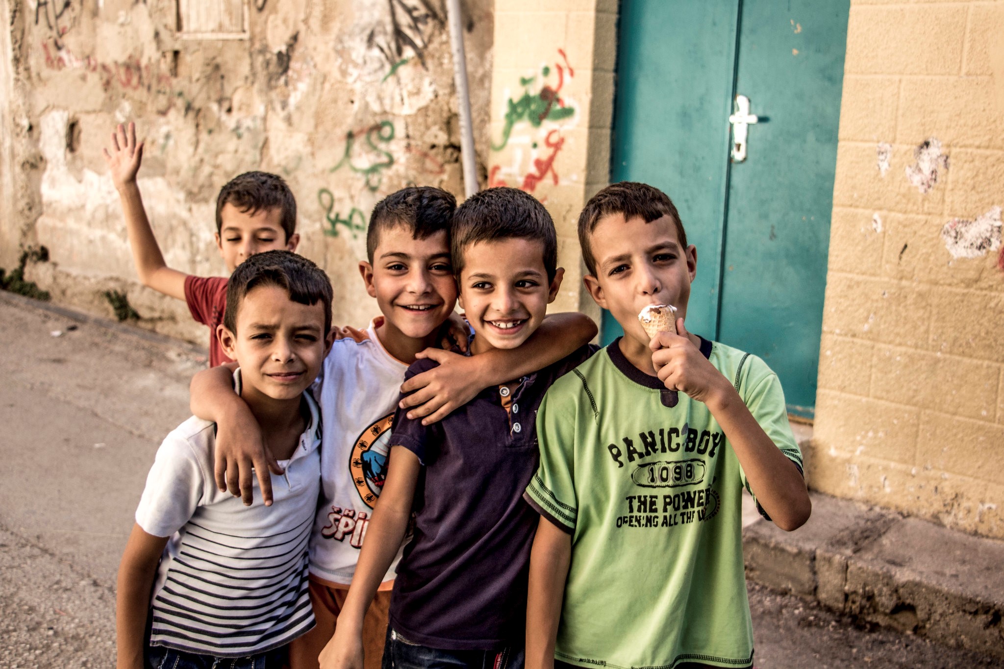 Happy kids in Palestine